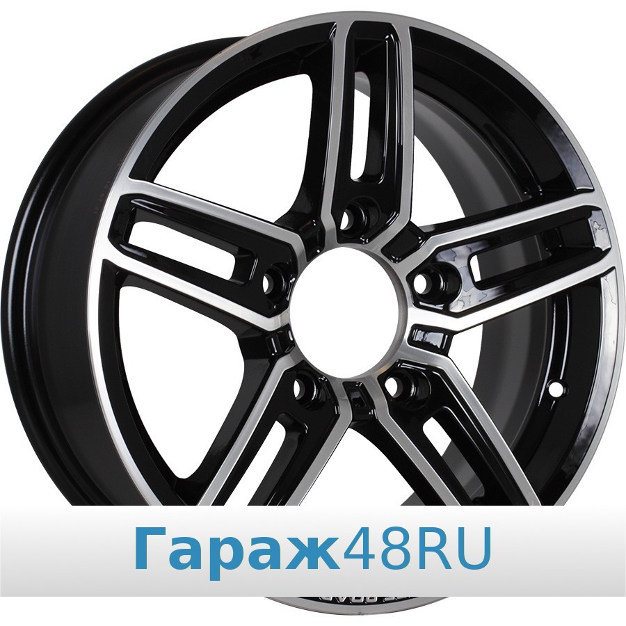 K&amp;K KC588 R16 / 6.5J PCD 5x139.7 ET 40 ЦО 98 Литые Черный глянцевый с полированной лицевой поверхностью