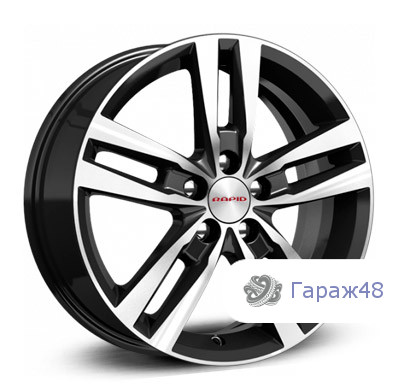 K&amp;K KC868 R16 / 6.5J PCD 5x114.3 ET 50 ЦО 67.1 Литые Черный глянцевый с полированной лицевой поверхностью