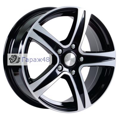 Skad Sakura R15 / 6.5J PCD 5x108 ET 43 ЦО 63.4 Литые Черный глянцевый с полированной лицевой поверхностью